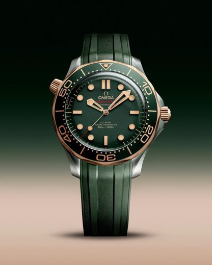 Omega Seamaster Diver 300M 42 mm, titanio - Bronze gold con pulsera de caucho 210.92.42.20.10.001 - Imagen 3
