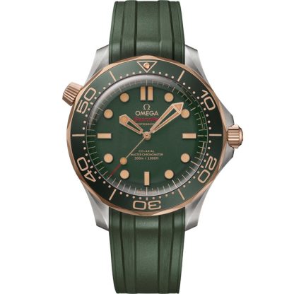 Omega Seamaster Diver 300M 42 mm, titanio - Bronze gold con pulsera de caucho 210.92.42.20.10.001