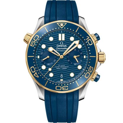 Omega Seamaster Diver 300M 44 mm, acero - oro amarillo con pulsera de caucho 210.22.44.51.03.001