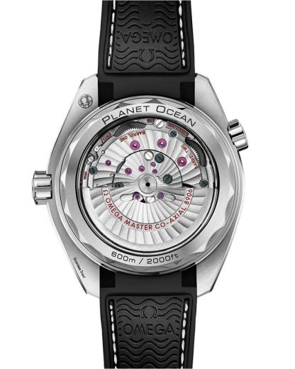 Omega Seamaster Planet Ocean 600M 43,5 mm, acero con pulsera de piel revestida de caucho 215.33.44.22.01.001 - Imagen 2