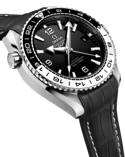 Omega Seamaster Planet Ocean 600M 43,5 mm, acero con pulsera de piel revestida de caucho 215.33.44.22.01.001 - Imagen 3