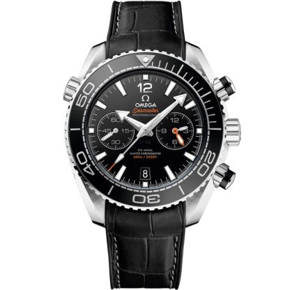 Omega Seamaster Planet Ocean 600M 45,5 mm, acero con pulsera de piel revestida de caucho 215.33.46.51.01.001