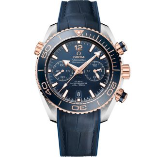 Omega Seamaster Planet Ocean 600M 45,5 mm, acero - oro Sedna™ con pulsera de piel revestida de caucho 215.23.46.51.03.001