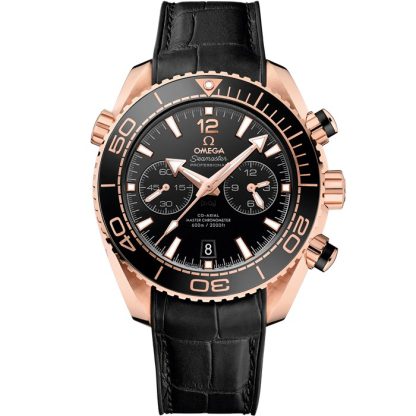 Omega Seamaster Planet Ocean 600M 45,5 mm, oro Sedna™ con pulsera de piel revestida de caucho 215.63.46.51.01.001