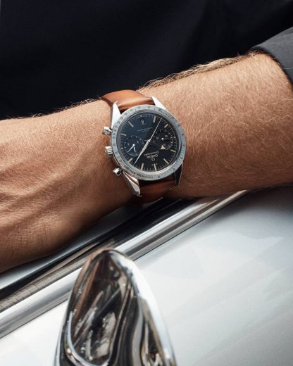 Omega Speedmaster '57 40,5 mm, acero con pulsera de piel 332.12.41.51.01.001 - Imagen 3