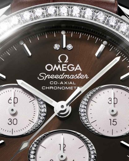Omega Speedmaster 38 38 mm, acero con aligátor 324.18.38.50.63.001 - Imagen 7