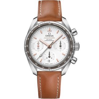 Omega Speedmaster 38 38 mm, acero con pulsera de piel 324.32.38.50.02.001