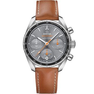 Omega Speedmaster 38 38 mm, acero con pulsera de piel 324.32.38.50.06.001