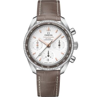Omega Speedmaster 38 38 mm, acero con pulsera de piel 324.38.38.50.02.001