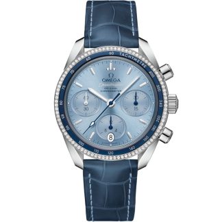 Omega Speedmaster 38 38 mm, acero con pulsera de piel 324.38.38.50.03.001