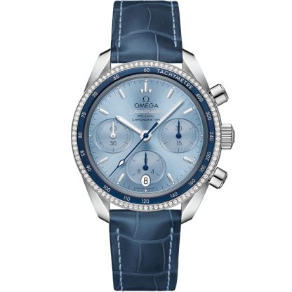Omega Speedmaster 38 38 mm, acero con pulsera de piel 324.38.38.50.03.001