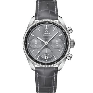 Omega Speedmaster 38 38 mm, acero con pulsera de piel 324.38.38.50.06.001