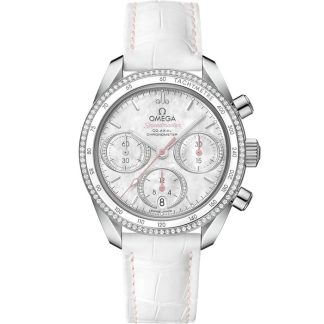 Omega Speedmaster 38 38 mm, acero con pulsera de piel 324.38.38.50.55.001