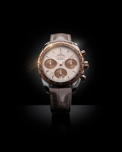 Omega Speedmaster 38 38 mm, acero - oro Sedna™ con pulsera de piel 324.23.38.50.02.002 - Imagen 3