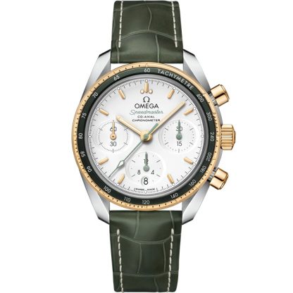 Omega Speedmaster 38 38 mm, acero - oro amarillo con pulsera de piel 324.23.38.50.02.001