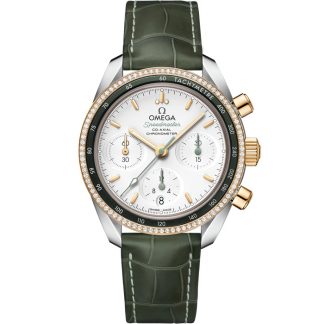 Omega Speedmaster 38 38 mm, acero - oro amarillo con pulsera de piel 324.28.38.50.02.001