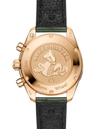 Omega Speedmaster 38 38 mm, oro Moonshine™ con aligátor 324.58.38.50.60.001 - Imagen 2