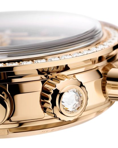 Omega Speedmaster 38 38 mm, oro Moonshine™ con aligátor 324.58.38.50.60.001 - Imagen 3