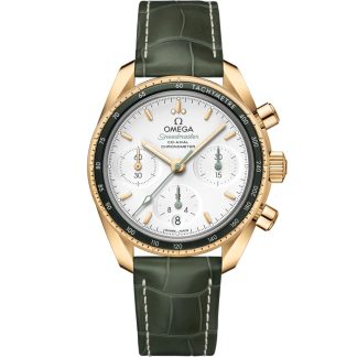 Omega Speedmaster 38 38 mm, oro amarillo con pulsera de piel 324.63.38.50.02.004