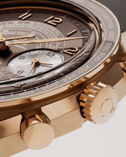 Omega Speedmaster Chronoscope 43 mm, Bronze gold con pulsera de piel 329.92.43.51.10.001 - Imagen 3