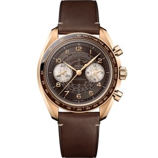 Omega Speedmaster Chronoscope 43 mm, Bronze gold con pulsera de piel 329.92.43.51.10.001