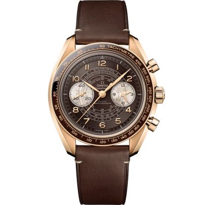 Omega Speedmaster Chronoscope 43 mm, Bronze gold con pulsera de piel 329.92.43.51.10.001
