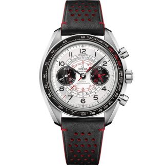 Omega Speedmaster Chronoscope 43 mm, acero con pulsera de piel 329.32.43.51.02.001