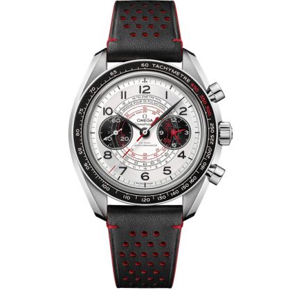 Omega Speedmaster Chronoscope 43 mm, acero con pulsera de piel 329.32.43.51.02.001