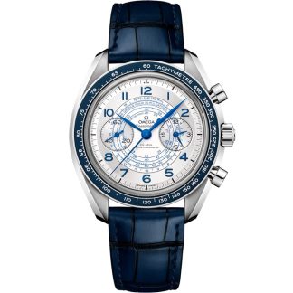 Omega Speedmaster Chronoscope 43 mm, acero con pulsera de piel 329.33.43.51.02.001