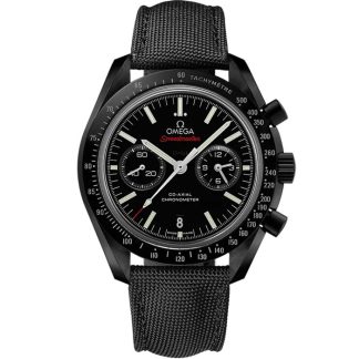 Omega Speedmaster Dark Side of the Moon 44,25 mm, cerámica negra con pulsera de tejido de nailon revestido y cierre desplegable 311.92.44.51.01.007