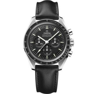 Omega Speedmaster Moonwatch Professional 42 mm, acero con pulsera de piel 310.32.42.50.01.002