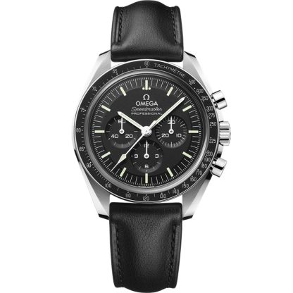 Omega Speedmaster Moonwatch Professional 42 mm, acero con pulsera de piel 310.32.42.50.01.002