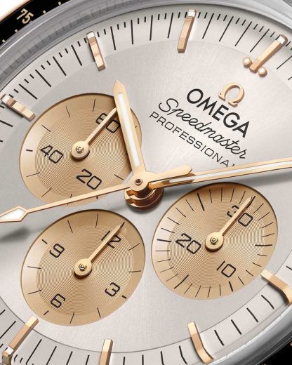 Omega Speedmaster Moonwatch Professional 42 mm, acero - oro Moonshine™ con aligátor 310.23.42.50.02.001 - Imagen 4