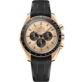 Omega Speedmaster Moonwatch Professional 42 mm, oro Moonshine™ con pulsera de caucho 310.62.42.50.99.001