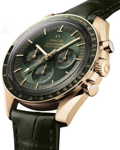 Omega Speedmaster Moonwatch Professional 42 mm, oro Moonshine™ con pulsera de piel 310.63.42.50.10.001 - Imagen 3