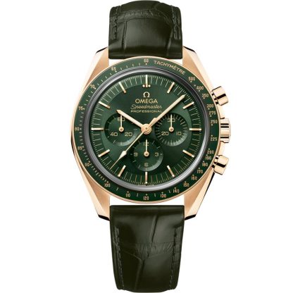 Omega Speedmaster Moonwatch Professional 42 mm, oro Moonshine™ con pulsera de piel 310.63.42.50.10.001
