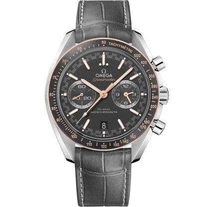 Omega Speedmaster Racing 44,25 mm, acero con pulsera de piel 329.23.44.51.06.001