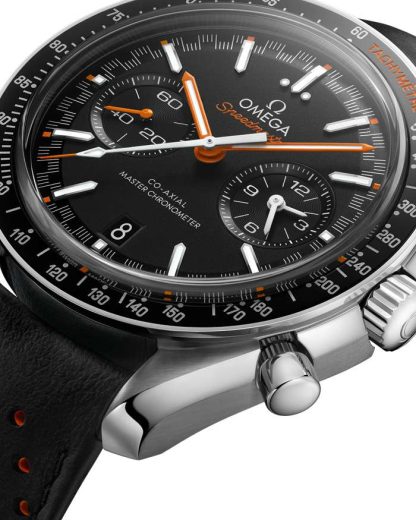 Omega Speedmaster Racing 44,25 mm, acero con pulsera de piel 329.32.44.51.01.001 - Imagen 2