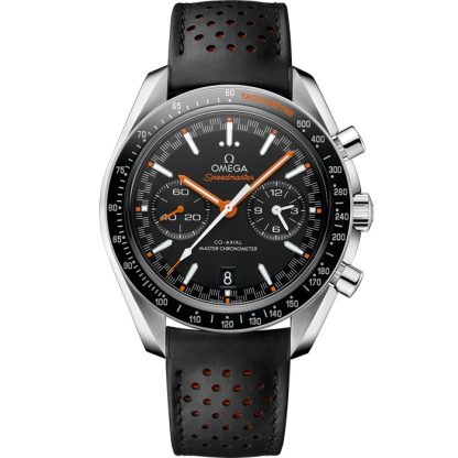 Omega Speedmaster Racing 44,25 mm, acero con pulsera de piel 329.32.44.51.01.001