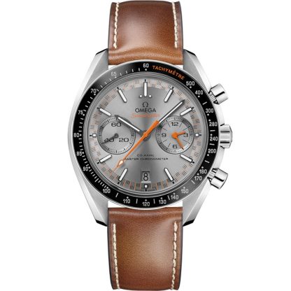 Omega Speedmaster Racing 44,25 mm, acero con pulsera de piel 329.32.44.51.06.001