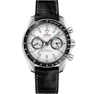 Omega Speedmaster Racing 44,25 mm, acero con pulsera de piel 329.33.44.51.04.001
