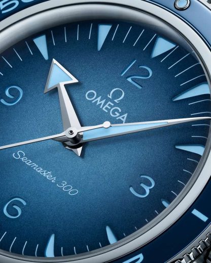 Omega Summer Blue Seamaster 300 41 mm, acero con acero 234.30.41.21.03.002 - Imagen 3