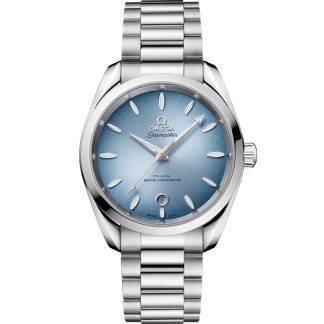 Omega Summer Blue Seamaster Aqua Terra 150M 38 mm, acero con acero 220.10.38.20.03.004
