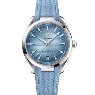 Omega Summer Blue Seamaster Aqua Terra 150M 41 mm, acero con pulsera de caucho 220.12.41.21.03.008