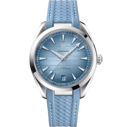 Omega Summer Blue Seamaster Aqua Terra 150M 41 mm, acero con pulsera de caucho 220.12.41.21.03.008