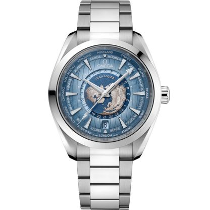 Omega Summer Blue Seamaster Aqua Terra 150M 43 mm, acero con acero 220.10.43.22.03.002