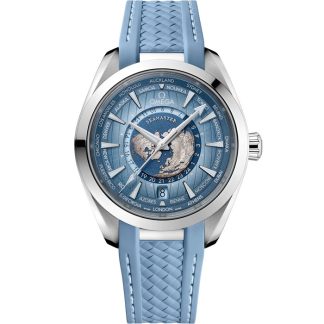 Omega Summer Blue Seamaster Aqua Terra 150M 43 mm, acero con pulsera de caucho 220.12.43.22.03.002