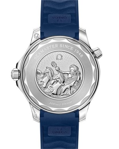 Omega Summer Blue Seamaster Diver 300M 42 mm, acero con pulsera de caucho 210.32.42.20.03.002 - Imagen 2