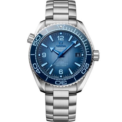 Omega Summer Blue Seamaster Planet Ocean 600M 39,5 mm, acero con acero 215.30.40.20.03.002