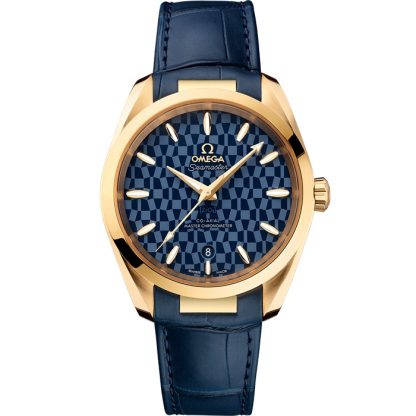 Omega Tokyo 2020 Seamaster Aqua Terra 150M 38 mm, oro amarillo con pulsera de piel 522.53.38.20.03.001